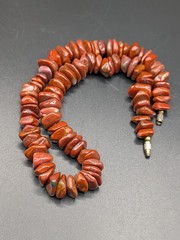 Red Jasper Polished Chunky Chip Bead Necklace