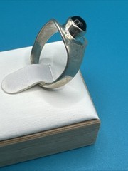 Vintage Sterling Silver and Black Onyx Ring Sz 7.25