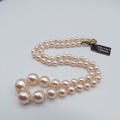 Lady Remington Pink Faux Pearl Necklace Graduated Classic Beaded 21″
