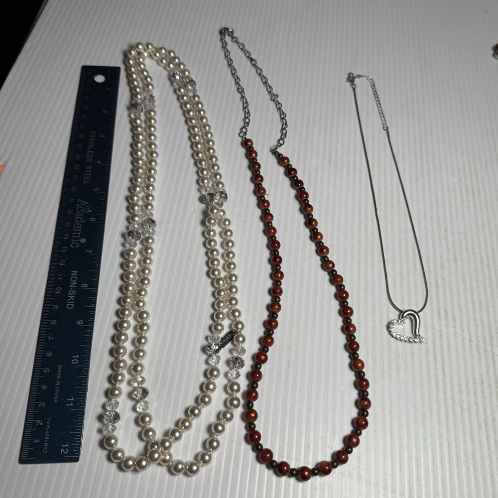 3pcs VTG Costume Jewelry Necklaces Lot #6 1970’s & 1980’s