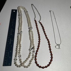 3pcs VTG Costume Jewelry Necklaces Lot #6 1970’s & 1980’s