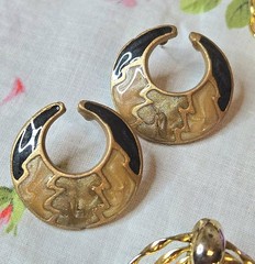 16 Pairs Vintage Earrings Lot For Pierced Ears, 1970s 1980s Costume Jewelry