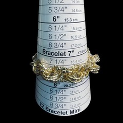 Graziano Gold Tone Rope Chain Bracelet Chunky Statement Vintage Adjustable Glam