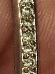 VTG Nadri Channel Set CZ Hinged Bangle Bracelet Silver Tone Vintage