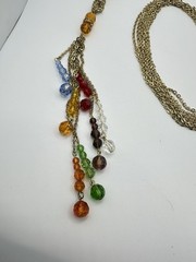 VTG JOHN EDWARD PSYCHIC MEDIUM CHAKRAS NECKLACE PENDANT Gold Tone Estate Read