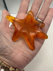 Vintage Unusual Bakelite Maple Leaf Brooch Root Beer Abstract Etched TESTED Fall