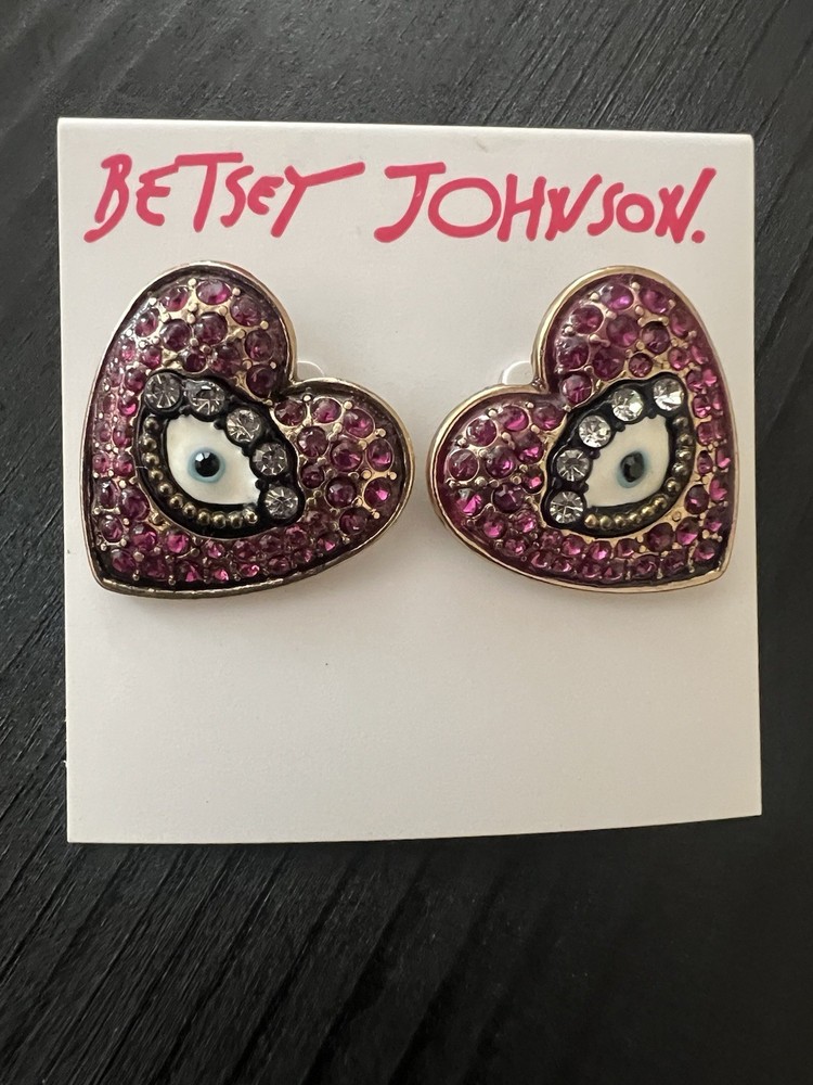 Betsey Johnson Rockin Riches Stud Earrings Rare – G2