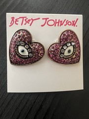 Betsey Johnson Rockin Riches Stud Earrings Rare – G2
