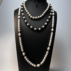 Necklace Lot Goth Coquette Vintage Acrylic Beads Metal Lace Cross Pendant Monet