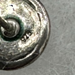 Vintage Sterling Stud Post Round Earrings About 6mm Backs 925 Also