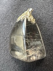 Vintage Clear Golden Rutile Quartz Pendant