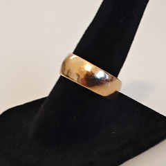 Antique 14K Yellow Gold 7 mm Wide Band Ring – Size 6 – 4.5g Signed (1888-1920s)