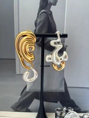 Schiaparelli Asymmetrical Nose Ear Earrings WITH BOX