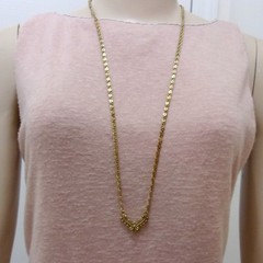 Necklace signed 1928 paperclip chain rigid focal 32 in