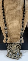 Vintage Boho Pendant African Ethnic Tribal Beaded Gypsy Necklace