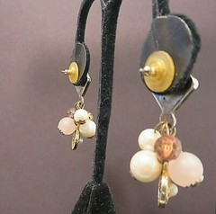 Vintage 80’s Cluster Of Charms Drop Dangle Earrings Lot 836 lisasfinds