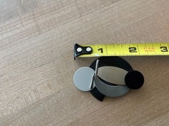 Cubist Geometric Aluminum broach/pin Modernist contemporary shape