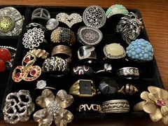 Vintage ~Modern Ladies Fashion Costume Jewelry Rings Lot B 31 AS IS Some STONES
