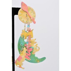 Lunch At The Ritz Vintage Hey Diddle Earrings Dangle Pierced 1980s Signed CARD