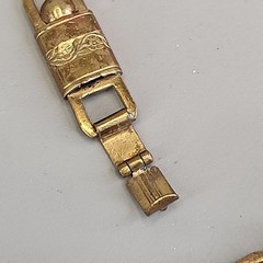 Vintage Kramer of NY Necklace Book Chain Victorian Revival Gold Tone SHORT 14″