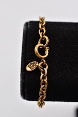 Juicy Couture Vintage Y2K Engagement Ring Charm Bracelet Gold Crystal BinBR