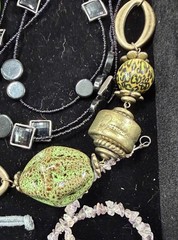 15 Pc Boho Statement Necklace Lot Artisan Wood Glass Bead Chunky Fashion Jewelry