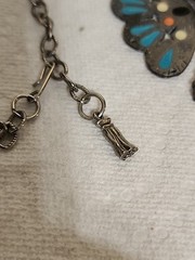 Vtg Signed Celebrity Silvertone & Enamel Large Butterfly Necklace