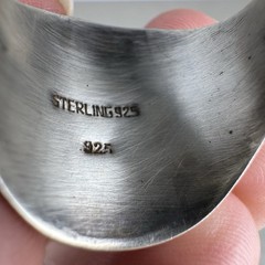 Vintage Sterling Silver 925 Oxidized Boho Etched Wide Round Domed Ring Size 7.75