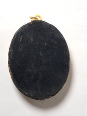 Vintage Floral Carved Celluloid Pendant Beige Wood Base 3D Acrylic Loop