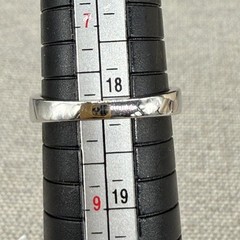 Vintage Ring Silver Tone Inset Clear Stones Crystal Square Center Stone Size 8