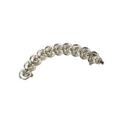 Stunning Signed Sparkly CORO Bracelet with Blue AB Rhinestones Rhodium Back