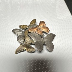 Butterfly Pin Brooch, Tricolor, Silver ,copper ,bronze T And K￼