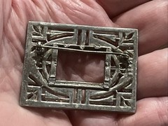 Vintage Sterling Brks Markasite Pin