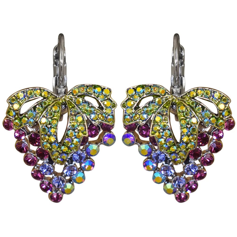 Kirks Folly Vineyard Goddess Pierced Leverback Earrings (Silvertone)