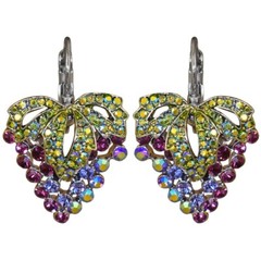 Kirks Folly Vineyard Goddess Pierced Leverback Earrings (Silvertone)