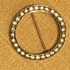 Vintage Rhinestone 925 Pin Brooch