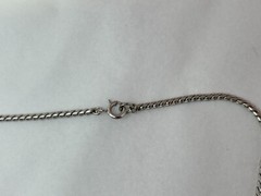 Vintage Silvertone 3D Metal Flower 15.5″ Necklace
