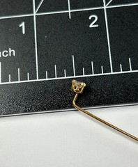 Bundle of 4 Lapel Stick Pins 1/20 12K GF Gold Tone Faux Stones Accessory Jewelry