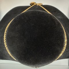 Vtg 80s Trafari Gold Pendant Statement Necklace 18″