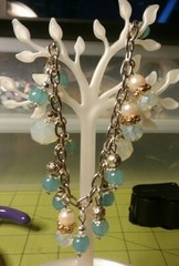 MaryBee Jewelry: 7 1/2″ Silver Tone Bracelet W/Blue Charms 08-06-2020