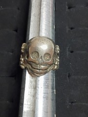 Vintage Skull Bones Ring Size 11.75 Biker Goth 70 80s Costume Bold Big Statement