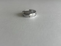 Vintage SW 925 CZ Sterling Silver Band Ring Flush Set CZ Size 10.5 11 Unisex