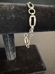Vintage Thailand Sterling Silver Chunky Chain Link Design Bracelet 7.5″