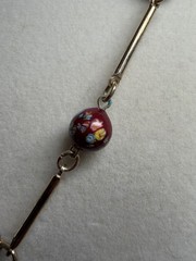 Vintage Sarah Coventry 1974 “Venetian Treasure” Gold Y Style with Red Glass Bead