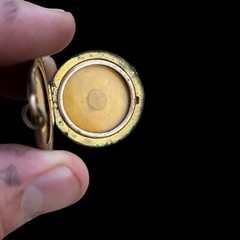 Antique Victorian 1880s Rhinestone Gold Filled Photo Locket Monogram “C” W&H Co