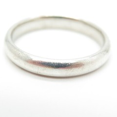 925 Sterling Silver Vintage Classic Wedding Band Ring Size 11.25