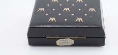 Vintage Swank Figural Griffin Cufflinks Rhinestones Silver Tie Tack Box
