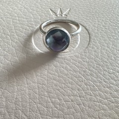 Pandora Sterling Silver 925 Blue Topaz Poetic Droplet Ring Size 7 (54)