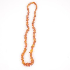 Huge 56g Vintage Baltic Amber Chip Necklace – 24″ Cognac Polished Nuggets