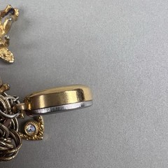 Vintage Kirks Folly Charm Bracelet Watch Angels Hearts Works! AS IS q3z